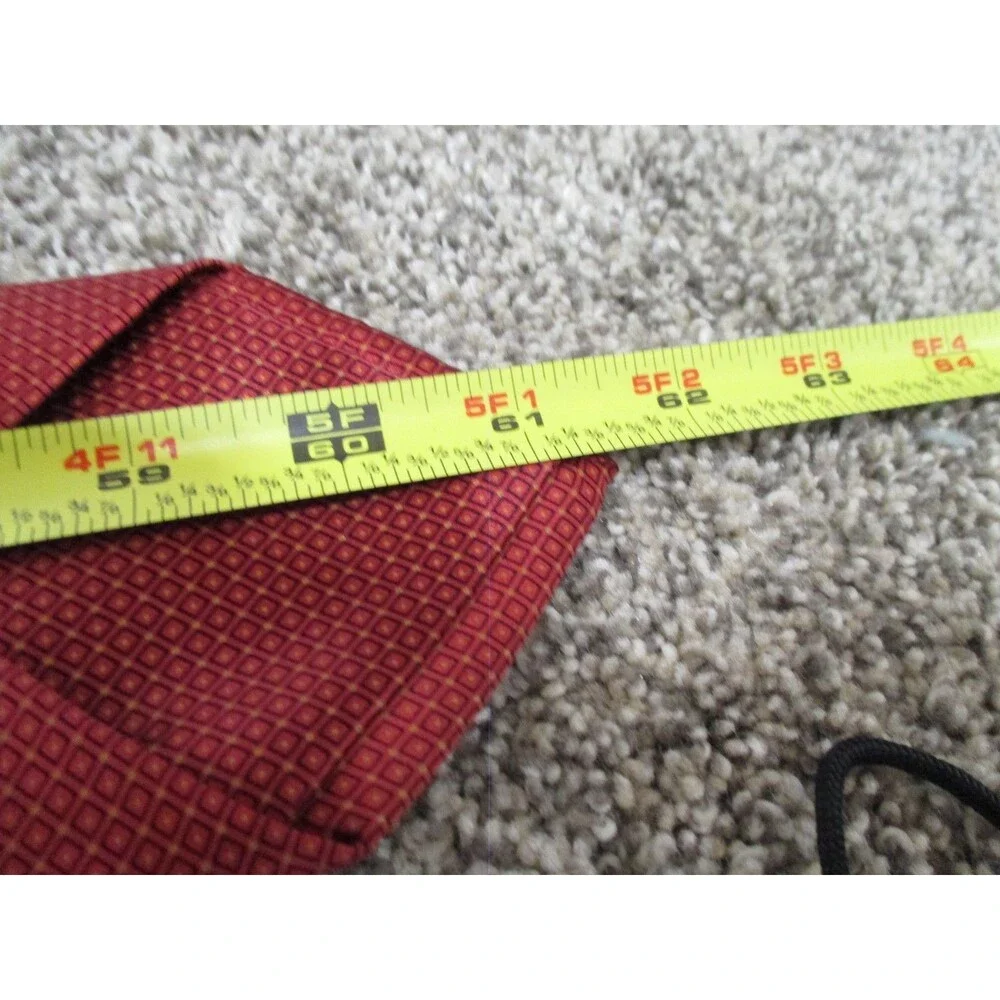 Stefano Ricci Mens Tie Red Repeating Geometric 4